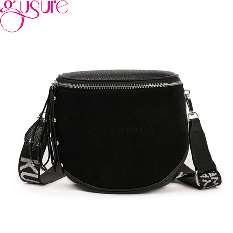 Gusure-Bolso cruzado para mujer, bandolera, de cuero de Pu bolso de hombro, marca famosa, a la moda, semicírculo, bolso de montura ► Foto 1/6