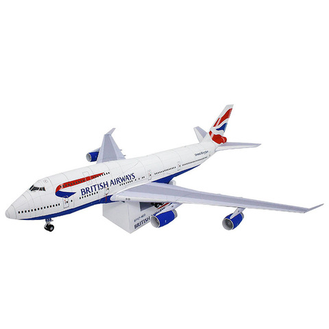 Boeing 144-Avión de aviación Civil, modelo de avión de papel 3D DIY, juego de construcción, juguetes educativos, modelo militar, juguete, 1: 747 ► Foto 1/5