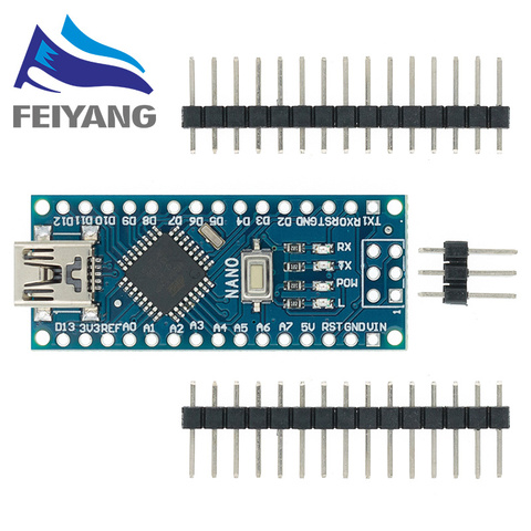 100 Uds MINI USB/Nano MICRO USB 3,0 ATMEGA328P/ATMEGA168P controlador compatible NANO CH340 controlador USB CABLE ► Foto 1/3