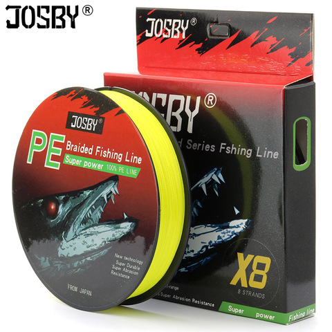 JOSBY-línea de Pesca trenzada de 8 hebras, accesorios para Pesca de carpas, cable monofilamento de 100M, 200M, 300M y 500M ► Foto 1/6