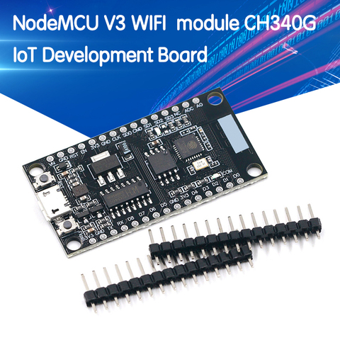 1 Uds NodeMCU V3 Lua módulo WIFI INTEGRACIÓN DE ESP8266 + extra memoria 32M Flash USB-Serie CH340G ► Foto 1/6