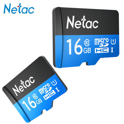 Netac Micro SD tarjeta de memoria TF de alta velocidad de 16GB 32GB 64GB Mini cámara Micro SDXC, Clase 10, teléfono interno lector de tarjeta de memoria adaptador ► Foto 1/6