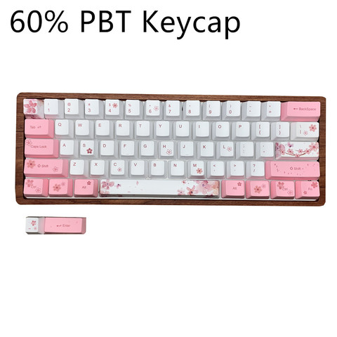 Sakura-Keycap 60% PBT OEM, juego de teclas, mecánico, Toetsenbord, Voor para GK61X, GK64XS, GH60, RK61/ALT61/Annie ► Foto 1/6