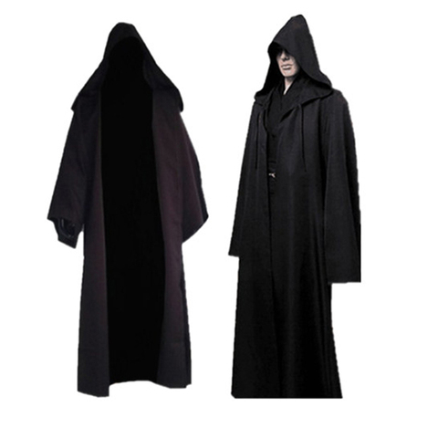 Nuevo Darth Vader Terry Jedi negro traje de Jedi Knight Sudadera con capucha capa de Halloween del traje de Cosplay del Cabo para adultos ► Foto 1/6