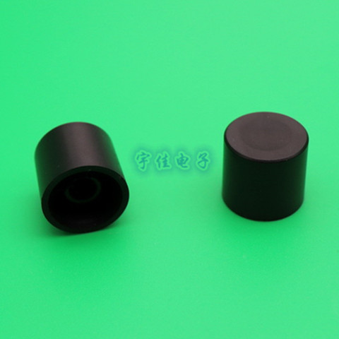 Perilla de plástico negro con forma de D, perilla de ajuste de potenciómetro, Agujero interior, 6mm, 18,5x17mm, 10 Uds. ► Foto 1/3