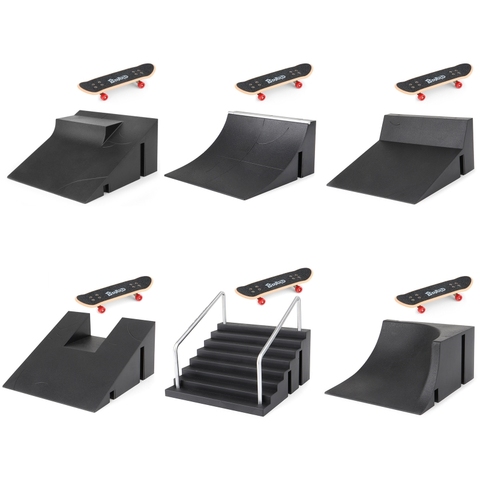 Fingerboard Rail Park-Kit de escaleras, Mini patinetas para monopatín de niños, juego de mesa de entrenamiento ► Foto 1/6