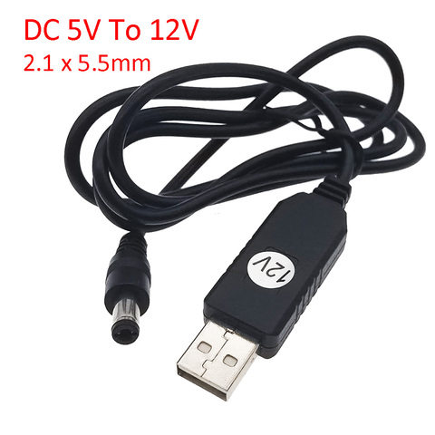 Línea de refuerzo de potencia USB, DC 5V a DC 12V, módulo de aumento, Cable Adaptador convertidor USB, enchufe de 2,1x5,5mm ► Foto 1/3