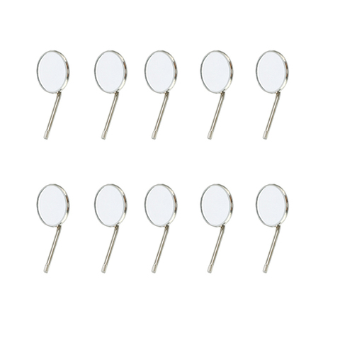 10 unids/set espejo Dental Para Boca Reflector dentista en acero inoxidable espejo Dental para boca utensilio para cuidado bucal Kit ► Foto 1/6