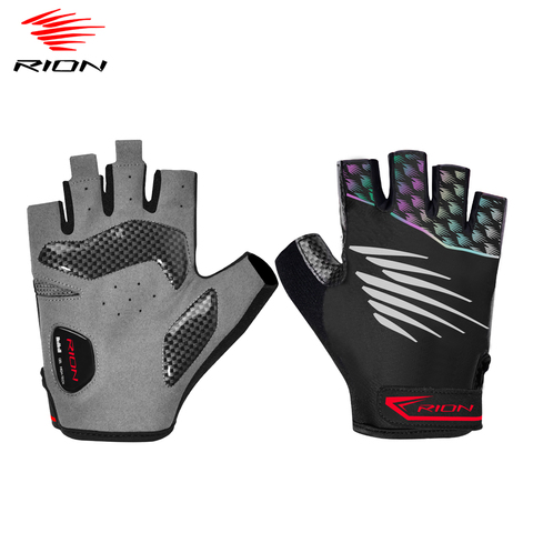 RION-guantes de Gel a prueba de golpes para hombre, manoplas deportivas de medio dedo, antideslizantes para ciclismo de montaña, Verano ► Foto 1/1