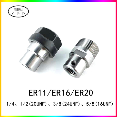 Er11 er16 er20 er25 hilo herramienta de c16 c20 c25 1/2, 3/8, 5/8, 1/4 máquina de grabado máquina de taladro chuck er soporte de herramientas husillo de motor ► Foto 1/6