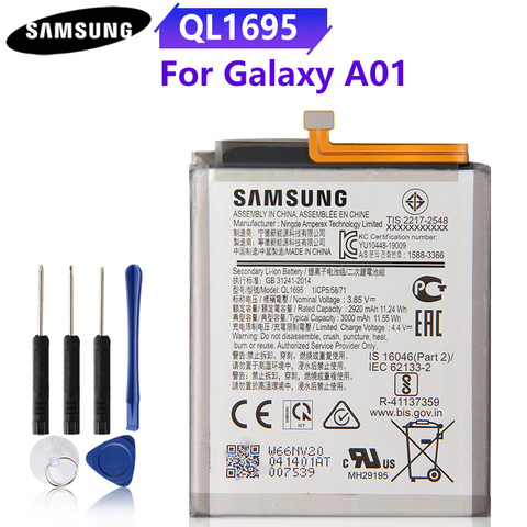 100% batería Original QL1695 para Samsung Galaxy A01 de reemplazo de batería del teléfono auténtico de la batería 5000mAh ► Foto 1/6