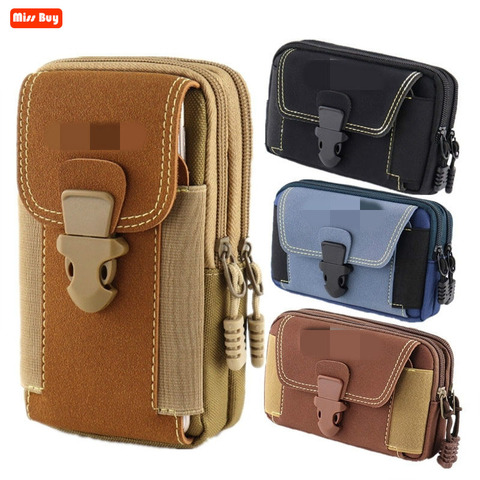 Bolsa de lona Universal para teléfono móvil, funda impermeable para Samsung/iPhone/Huawei/HTC/LG/Xiaomi, con cinturón, monedero ► Foto 1/6