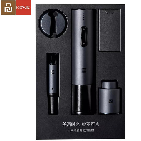 Huohou-abridor automático de botellas de vino tinto, tapón de decantador rápido, sacacorchos eléctrico para xiaomi, cortador de papel de aluminio, herramienta de corcho, Mijia ► Foto 1/6