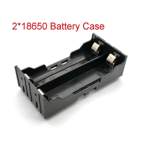 Caja de batería de litio de plástico, soporte con Pin adecuado para 2x18650 (3,7 V-7,4 V), funda de batería de litio de alta calidad ► Foto 1/5