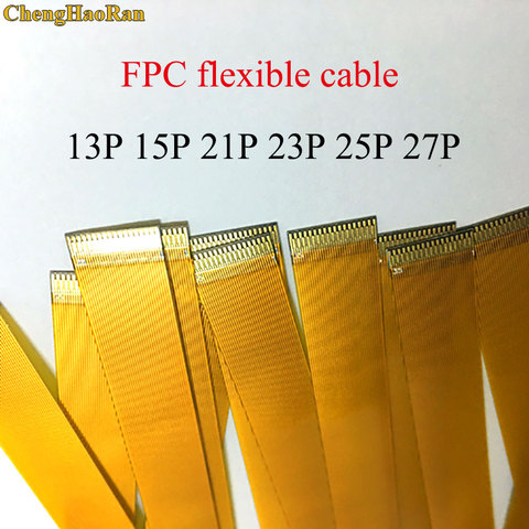 ChengHaoRan-Cable plano Flexible de dirección delantera 13P 15P 21/23/25/27 Pin FFC FPC, paso de 0,3mm, longitud de misma Dirección 60mm-250mm ► Foto 1/5