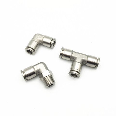 Conector de empuje de Accesorios Neumáticos rápidos, acoplador de alta calidad de acero inoxidable 304, 6mm y 8mm, 1 unidad ► Foto 1/4