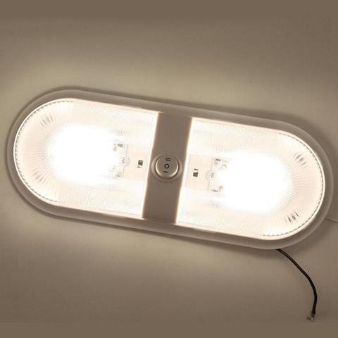 Luz de techo LED de 12V 48 lámpara de techo con interruptor accesorios de caravana para RV barco marino yate Camping coche autocaravana, remolque ► Foto 1/6
