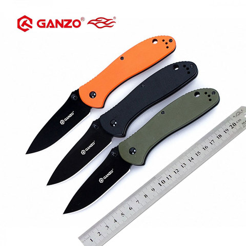 Ganzo-cuchillo plegable con mango 58-60HRC G7393 440C G10, herramienta de supervivencia para acampar, cuchillo de bolsillo táctico, herramienta para exteriores edc ► Foto 1/6