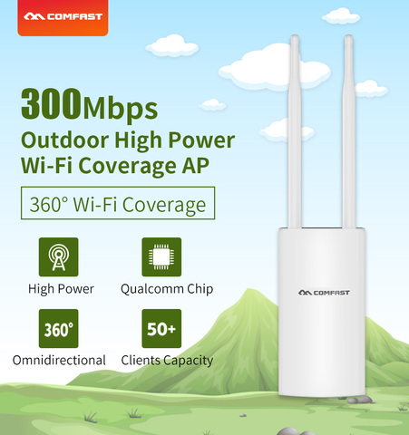 Router/AP inalámbrico para exteriores, punto de acceso de cobertura omnidireccional, 300Mbps, CF-EW71, alta potencia, 2,4 Ghz ► Foto 1/6