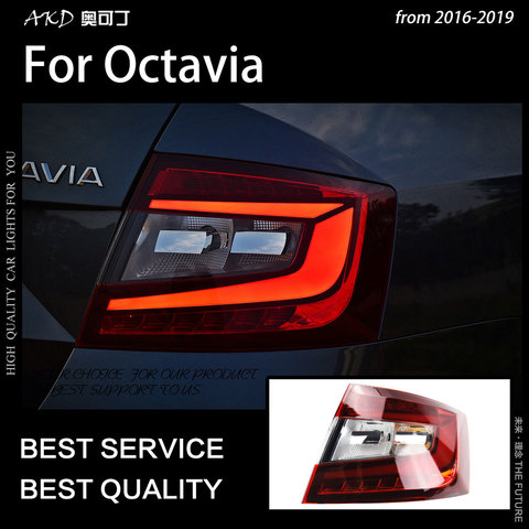 Estilo de coche lámpara de cola para Octavia cola luz 2016-2022 nuevo Octavia luces traseras LED trasera para LED reverso DRL auto Accesorios ► Foto 1/6