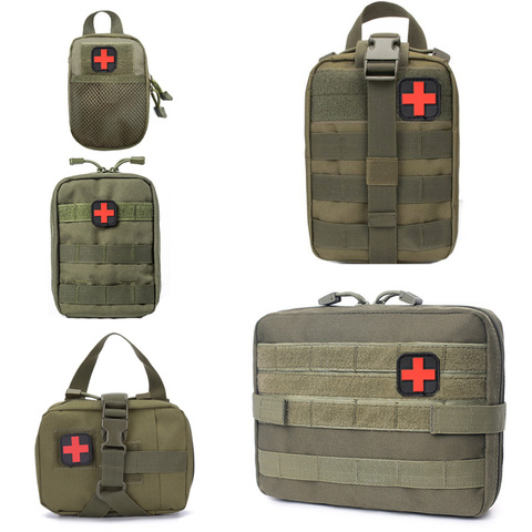 Bolsa de primeros auxilios de supervivencia para caza, bolsa de SOS para exteriores, riñonera táctica del ejército, Kit médico, mochila Molle con cinturón, EDC, paquete de emergencia ► Foto 1/6