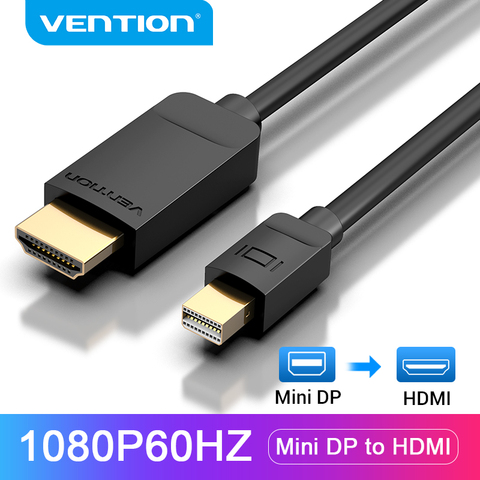 Vención de la Mini Cable de DP a HDMI 4K Mini DisplayPot a HDMI Cable Thunderbolt a HDMI adaptador para Macbook TV proyector Mini DP HDMI ► Foto 1/6