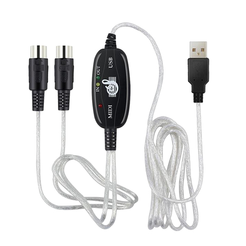 Cable MIDI a USB portátil, accesorio de conexión duradero, herramienta de conversión de Cable de edición de música para instrumentos de sonido C, 1 unidad ► Foto 1/6