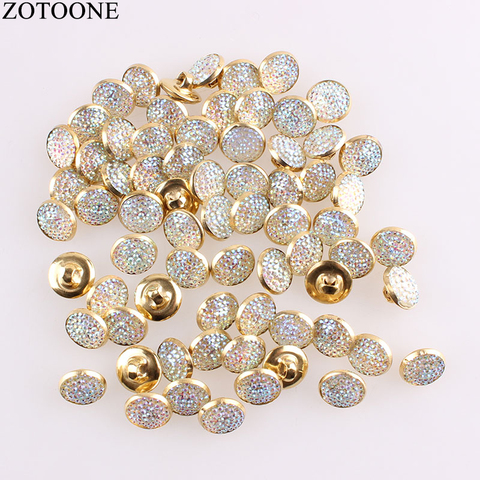 ZOTOONE hermosa Rhinestone botón de Metal para abrigo albúm de recortes de costura de suministros de costura DIY Ropa Accesorios ropa DIY artesanía en una ► Foto 1/2