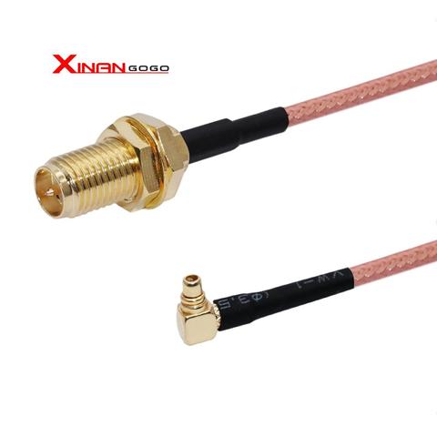 RP-SMA hembra (enchufe) a cable flexible de ángulo recto macho MMCX ► Foto 1/2