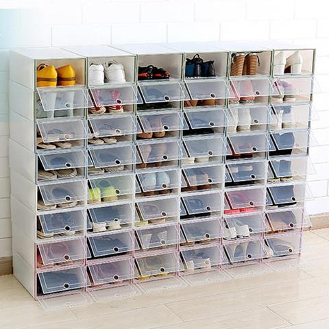 Caja de almacenamiento transparente para zapatos, organizador de cajón para el hogar, bricolaje, divisor de cajón ► Foto 1/6