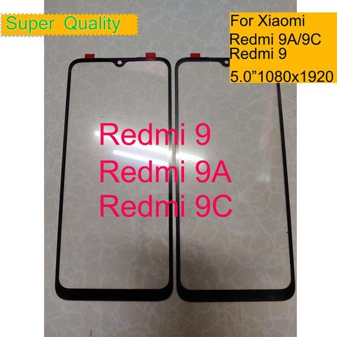 10 unids/lote para Xiaomi Redmi 9 9A 9C pantalla táctil Panel frontal de Lentes de vidrio exterior para REDMI 9A frente de vidrio de pantalla táctil de reemplazo ► Foto 1/5