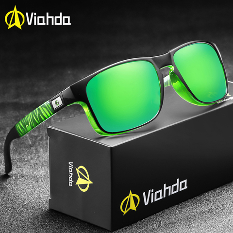 VIAHDA-gafas de sol polarizadas para hombre y mujer, lentes de sol cuadradas de diseño de marca, de moda para conducir ► Foto 1/6