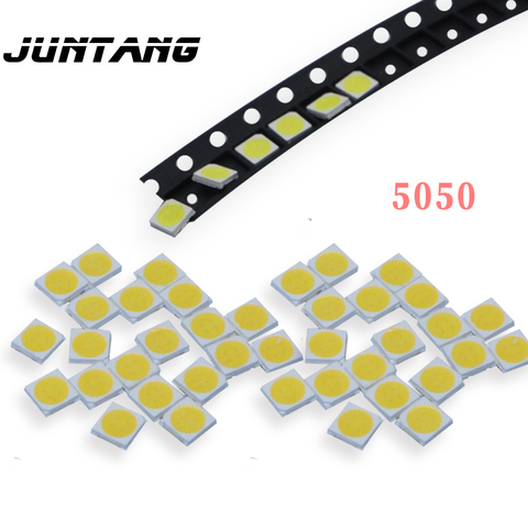 100 Uds SMD5050 chip LED blanco/blanco cálido/blanco frío/rojo/verde/azul/amarillo 5050SMD LED 60MA 22-24LM 3V 0,2 W ► Foto 1/6