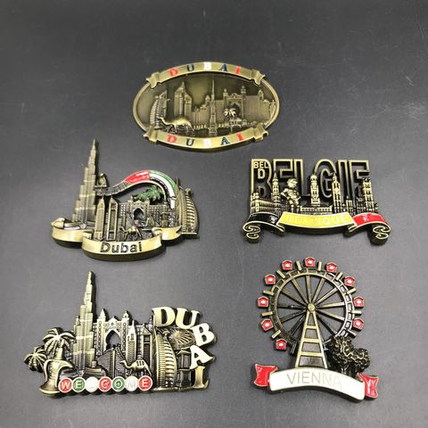 Imán decorativo 3d de Metal para nevera, imán 3d para decoración de Souvenir, para Bélgica, Bélgica, Austria, Dubái, UAE ► Foto 1/6