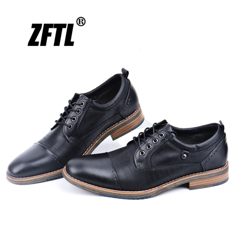 ZFTL nuevo vestido de los hombres zapatos de hombre de cuero genuino oxford zapatos de gran tamaño zapatos formales de hombre casuales de los hombres zapatos de negocios zapatos de 048 ► Foto 1/6