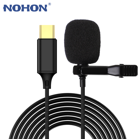 Micrófono de Audio Mini Pro de 1,5 M, micrófono de vídeo de Metal, USB tipo C, para teléfono móvil Samsung, Huawei, Xiaomi, con cable ► Foto 1/6