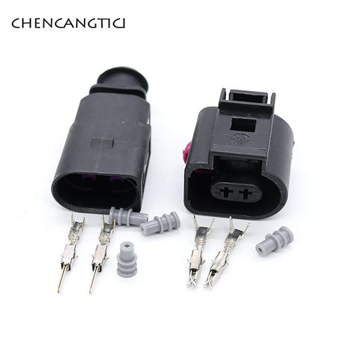 Conector del Sensor de temperatura para automóvil, Conector de válvula de deflación de 2 pines, impermeable, cable eléctrico de 1,5mm, 1J0973802 1J0973702, 5 Juegos ► Foto 1/6