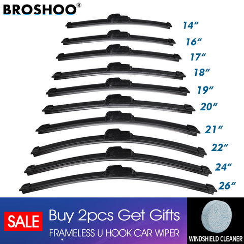 Escobillas de limpiaparabrisas universales para coche, gancho en U,  parabrisas de goma, limpiaparabrisas híbrido, accesorios para coche, 14 ,  16, 17 , 18, 19 , 20, 21 , 22, 24 , 26 - AliExpress