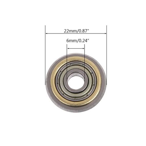 Recambio de rueda de rodamiento giratorio para máquina cortadora de ladrillo de azulejo Manual, 22mm, N1HF ► Foto 1/5