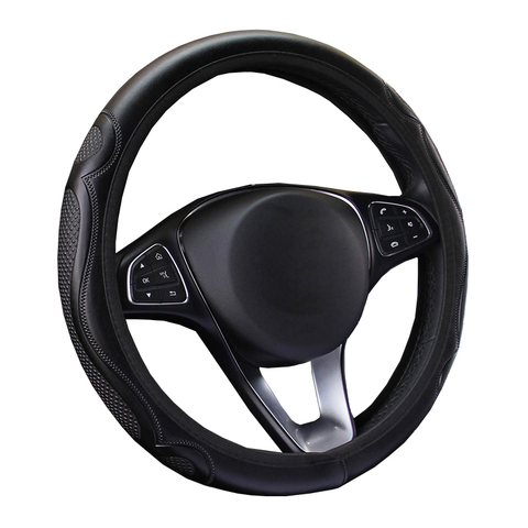 Protector para volante de coche, antideslizante, resistente al desgaste, en relieve, sin relleno, 37-38 CM, 14,5 