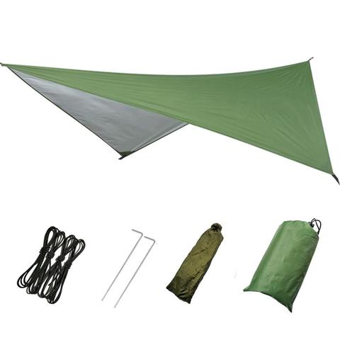 Al aire libre tela 230cm * 140cm impermeable ligero tienda de lona refugio hamaca mosca de la lluvia la cubierta de sombra de sol ► Foto 1/6