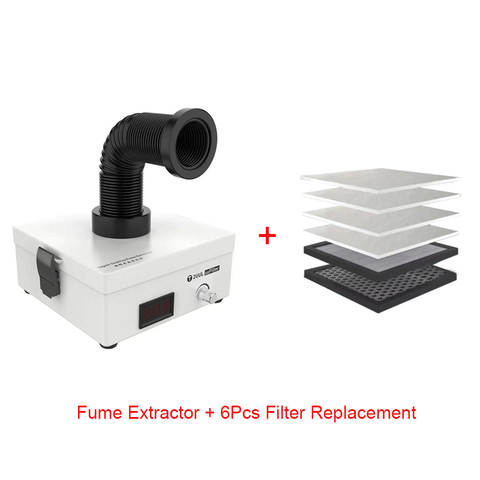 2UUL-Extractor de humos para soldadura de escritorio, purificador de humo con filtro de 3 capas, sistema de purificación de polvo para reparación de teléfonos, absorción de soldadura ► Foto 1/6