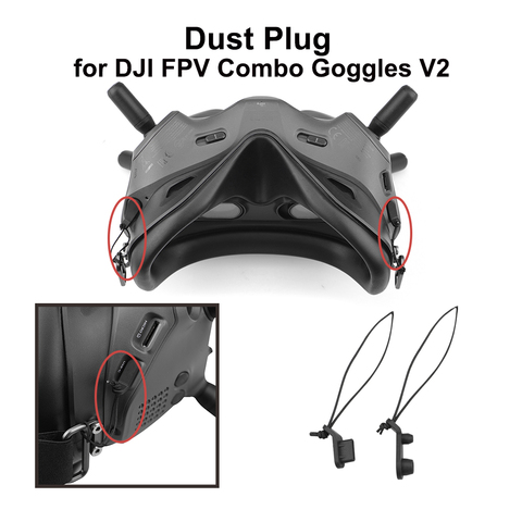 Gafas para DJI Combo FPV V2, Kit de protección con interfaz de alimentación de carga, enchufe de polvo, a prueba de polvo, accesorios para gafas FPV V2 ► Foto 1/6