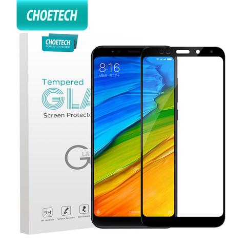 CHOETECH de vidrio para Xiaomi Redmi Note 5 Pro Protector de pantalla 9 H dureza vidrio templado para Redmi 5 Plus película protectora ► Foto 1/6