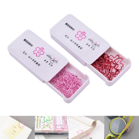 2 uds gran oferta flores de cerezo Sakura flores Clips para libros marcadores planificadores Clips de papel marcapáginas ► Foto 1/6
