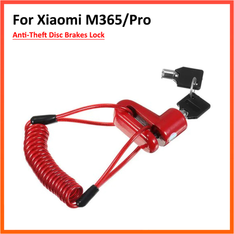 Bloqueo de frenos de disco con cable de acero para patinete eléctrico Xiaomi Mijia M365 /Pro, accesorios antirrobo ► Foto 1/6