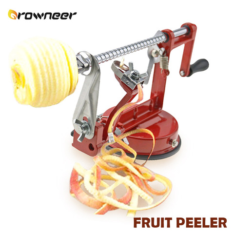 Pelador de frutas 3 en 1, cortador de rebanadas con núcleo de acero inoxidable, dispositivos de manzana roja, cuchillas ajustables, Base de succión hermética, herramienta de cocina ► Foto 1/6