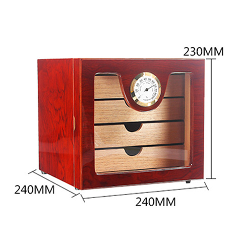 1PC de madera de cedro puro Humidor LF-1005 Rosewood grano pequeño de cuatro-capa Piano pintado humidificador para tabaco caja ► Foto 1/1