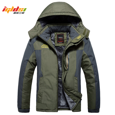 Chaquetas militares de invierno para hombre, abrigos de lana a prueba de viento, cortavientos impermeables, Parka, impermeable del ejército, talla grande 7XL 8XL 9XL ► Foto 1/6