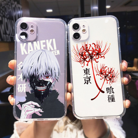 Funda Suave y transparente de TPU para teléfono móvil, carcasa de Anime japonés para IPhone XR, X, XS, 12, 11 Pro Max, 7, 8, 6, 6S Plus, se2japan, Ghoul, Japón ► Foto 1/6